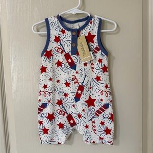 NWT Tadpoles Firework Baby Romper